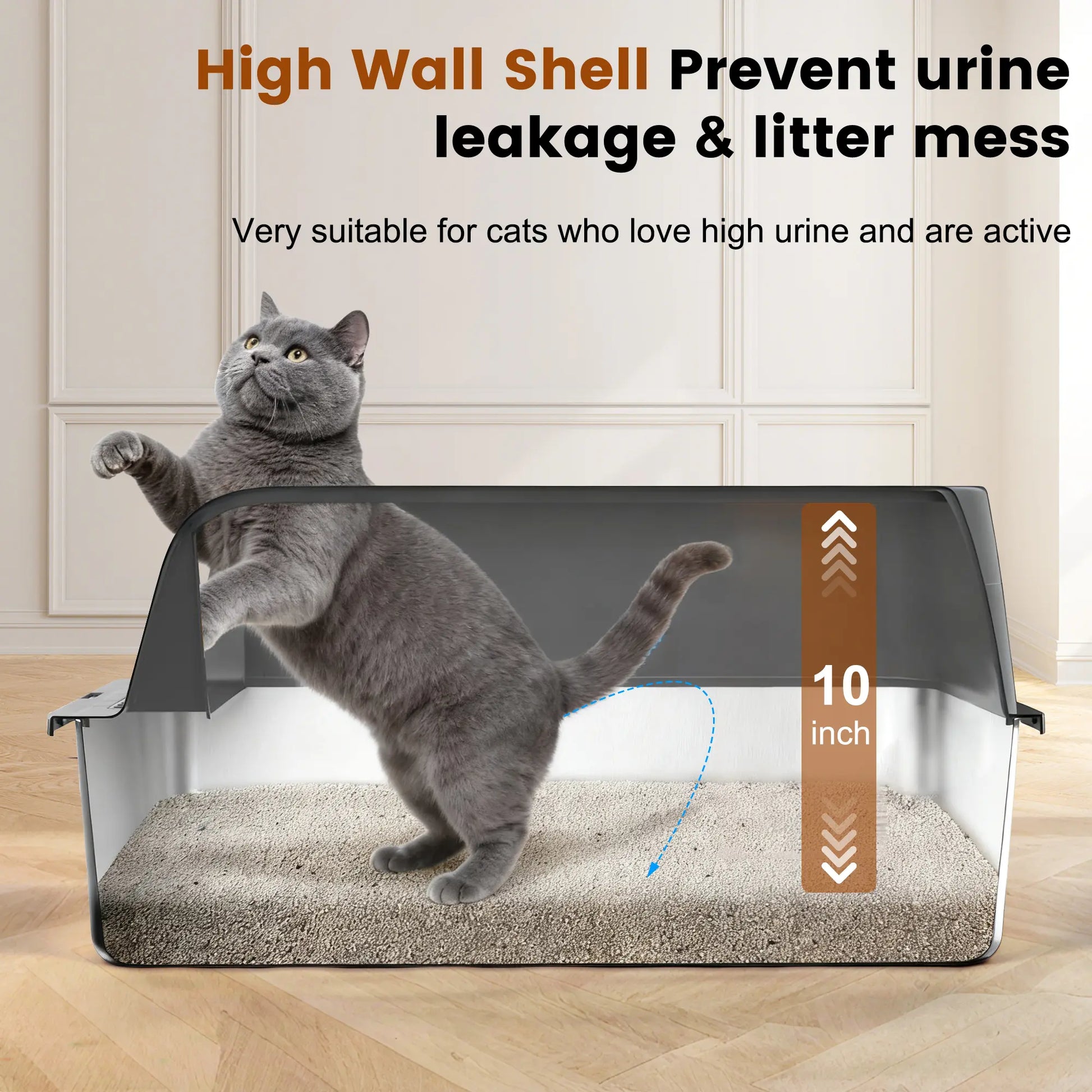 Topyangs Stainless Steel Cat Litter Box, Extra Large High Sided Litter Pan for Multi-Cat Household, Non-Stick Easy Clean Kitty Litter Basin with Free Scoop#Summervibes #Petlovers
