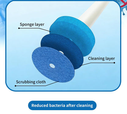 Disposable Toilet Brush Kit - Includes Refill Heads & Holder